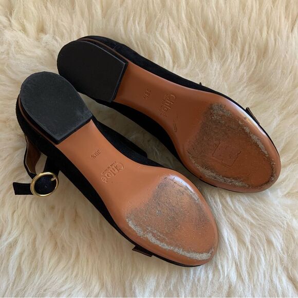 CHLOÉ Multi-strap Suede Ballet Flats (Sz 39.5) - Picture 12 of 13